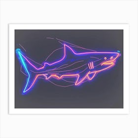 Neon White Tip Reef Shark 1 Art Print