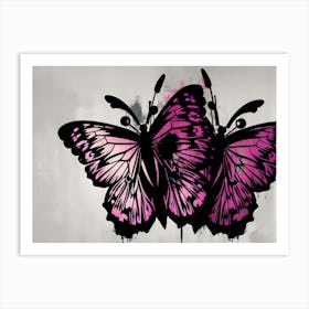 Pink Butterflies 12 Art Print