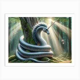 Unicorn Serpent Art Print