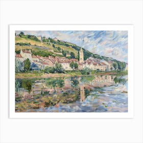 Shoreside Serenity Painting Inspired By Paul Cezanne Art Print