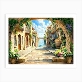 Street In Rome Art Print