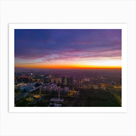 Poster Milano tramonto Art Print