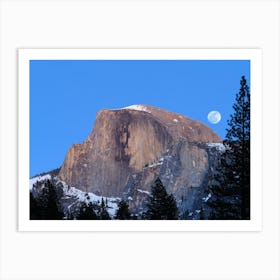 Full Moon Over Half Dome Art Print