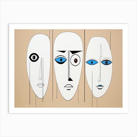 Three Faces Art Print