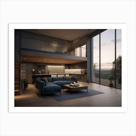 Modern Living Room 1 Art Print