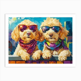 Classy Goldendoodles 2 Art Print