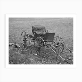 Old Buggy And Pitchfork On Farm Near Northampton, Massachusetts By Russell Lee Art Print