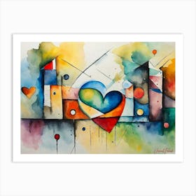 Broken Love In The Style Of Kandinsky 2. Art Print