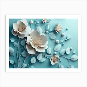 Paper Flowers 45 Art Print