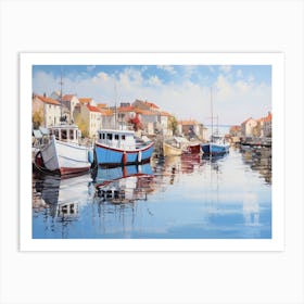 Boats In The Harbor 8 Art Print