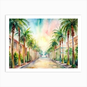 Palm Tree Street Art Print