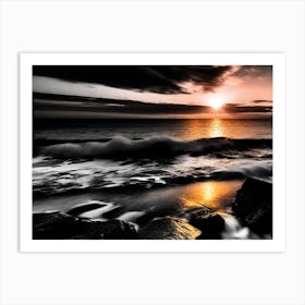 Sunset At The Beach 467 Art Print