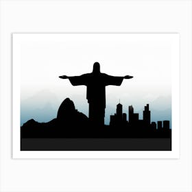 Rio de Janeiro Skyline Art Print