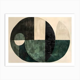 'Green And Black' Art Print