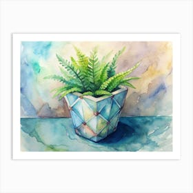 Fern In A Pot Art Print