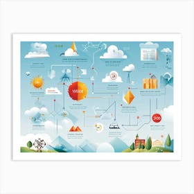 An Array Of Geometric Styles Forming An Abstract Interface Encapsulating The Elements Of Weather T (2) Art Print