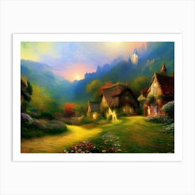 Fairytale Village Art Print