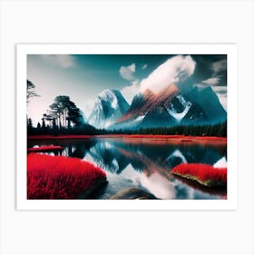 Mountain Landscape Wallpaper Art Print