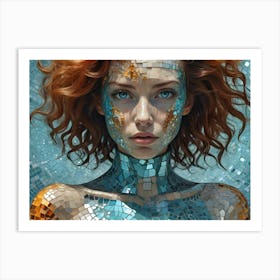 Mosaic Woman Art Print