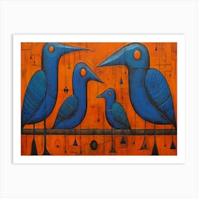 Birds On A Branch 1 Art Print