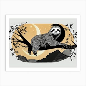 Happy Sloth Art Print