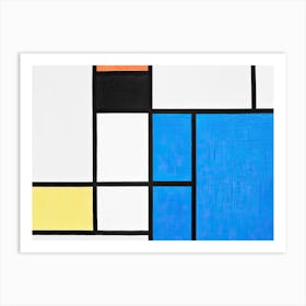 Composition Background, Cubism Art, Piet Mondrian Art Print