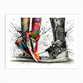 Nike ShoeFoot Art Art Print