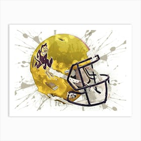 Arizona State Sun Devils NCAA Helmet Poster 1 Art Print