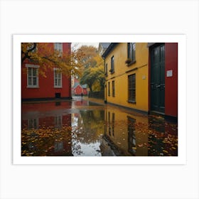 Puddle In The Street Art Print