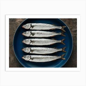 Sardines On A Plate 1 Art Print