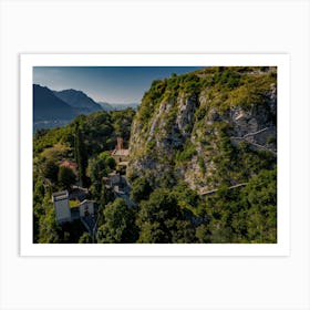 Aerial View Of Lake Como Art Print