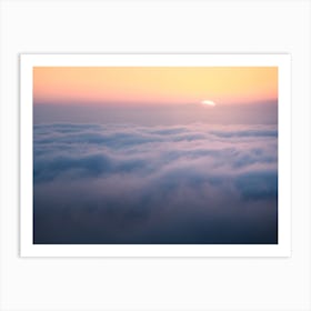 Sunset Above the Clouds Art Print