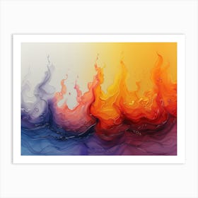 Abstract Watercolor Painting 1 Art Print