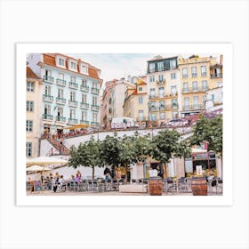 Lisbon City Center Art Print