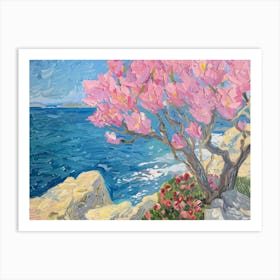 Magnolia Tree By The Sea Art Print