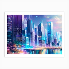 Futuristic Cityscape 40 Art Print