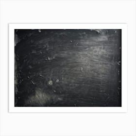 An Extreme Closeup View Of A Smudged Bare Black Slate Chalkboard Revealing The Subtle Nuances Of (3) Art Print