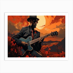 Man With A Guitar 4 Art Print