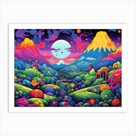 Psychedelic Landscape 6 Art Print