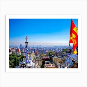 A Distinctively Spanish Arm Wrapped In The Vibrant Colors Of The National Ensign Of Red And Yellow Art Print