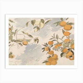 Oranges On A Tree Art Print