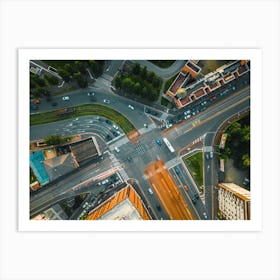 Aerial Harmony: Milan City Photo Poster in Focus Wall Art Print Art Print