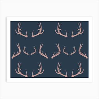 Antlers (Frost) Art Print