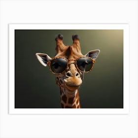 Giraffe In Sunglasses Art Print