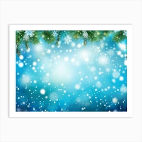 Screen Frame Glow Garland Holiday Bright Snowflake Space Festive Beautiful Light Closeup (32) Art Print