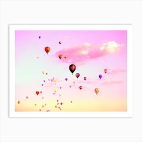 Air Balloon Festival - Pink Sky Art Print