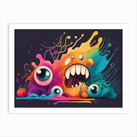 Halloween Colorful Monster 05 Art Print