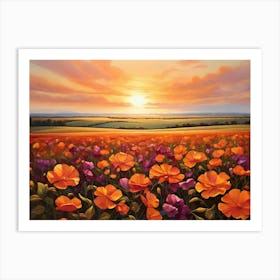 Poppies At Sunset 2 Art Print