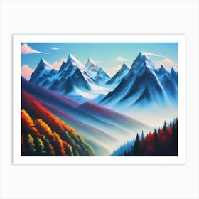 Mountain Range Art Print