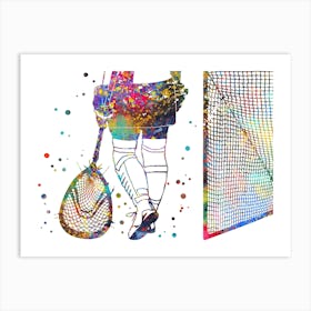 Lacrosse Goalie Girl 1 Art Print